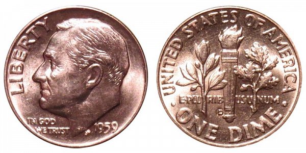 1959 D Silver Roosevelt Dime