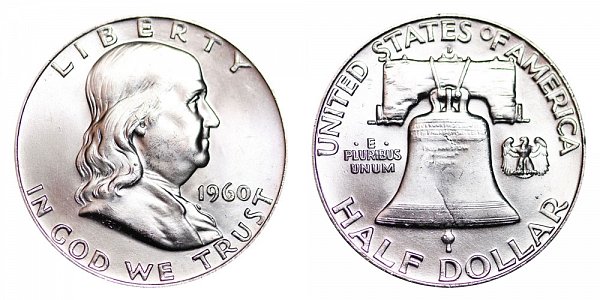 1960 D Franklin Silver Half Dollar 