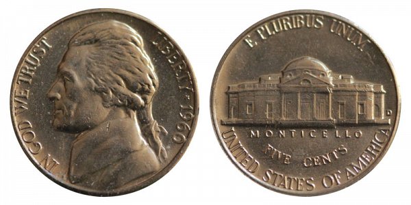 1960 D Jefferson Nickel 