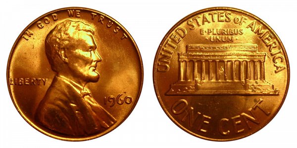 1960 Large Date Lincoln Memorial Cent Penny