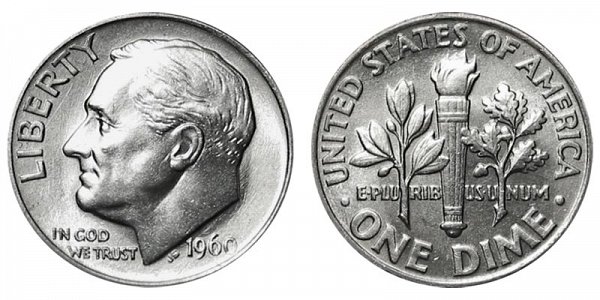 1960 Silver Roosevelt Dime 