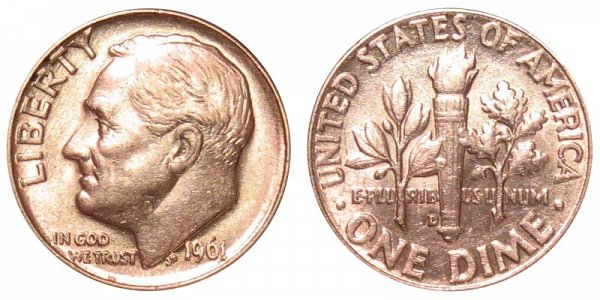 1961 D Silver Roosevelt Dime