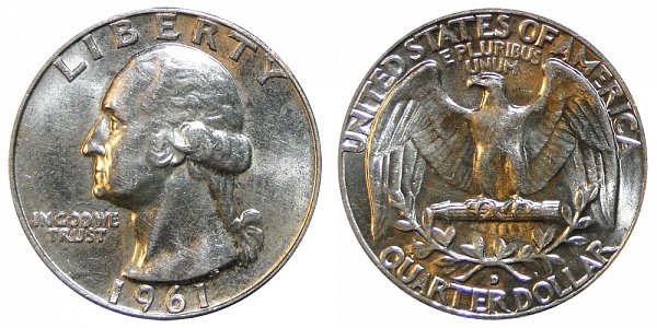 1961 D Washington Silver Quarter 