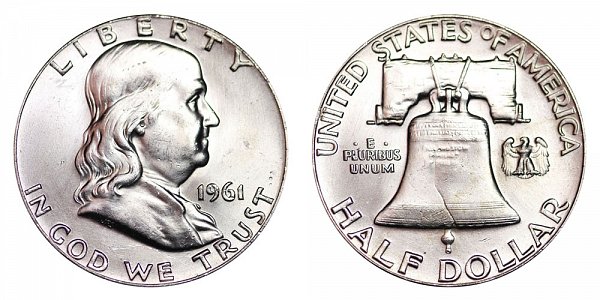 1961 Franklin Silver Half Dollar 