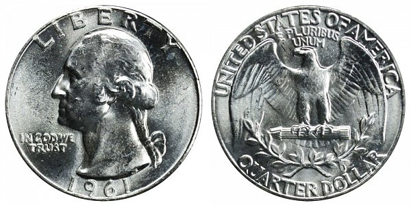 1961 Washington Silver Quarter