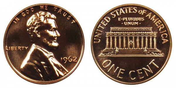 1962 Lincoln Memorial Cent Penny 