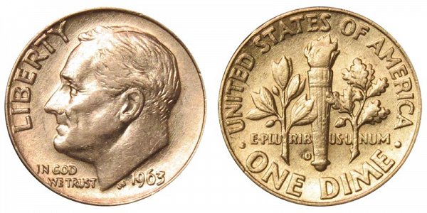 1963 D Silver Roosevelt Dime