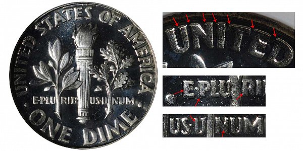 1963 Doubled Die Reverse DDR Silver Roosevelt Dime