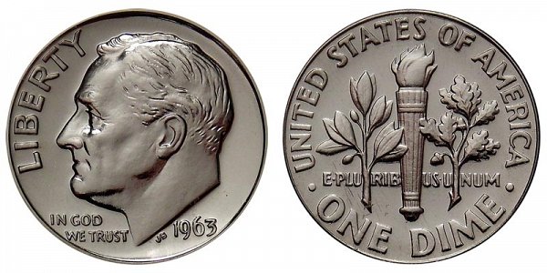 1963 Silver Roosevelt Dime 