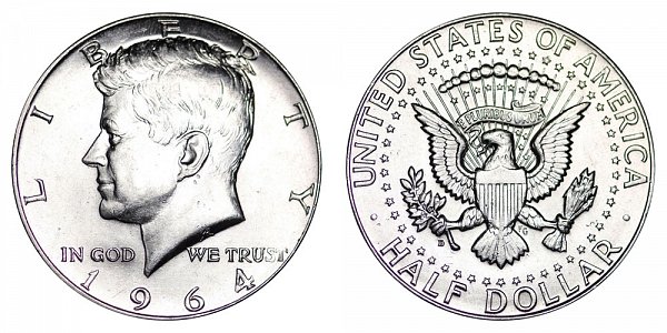 1964 D Silver Kennedy Half Dollar 