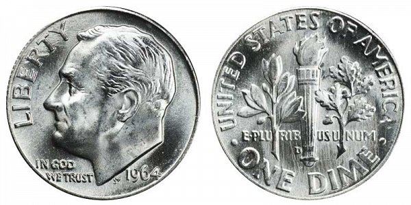 1964 D Silver Roosevelt Dime