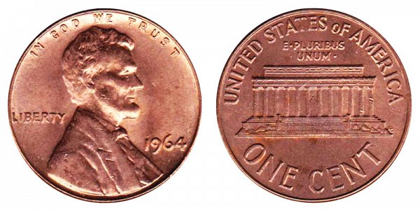 1964 Lincoln Memorial Cent Penny 