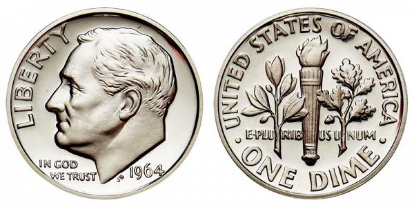 1964 Silver Roosevelt Dime 