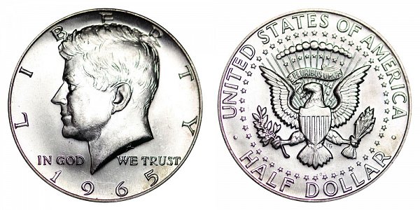 1965 Silver Kennedy Half Dollar 