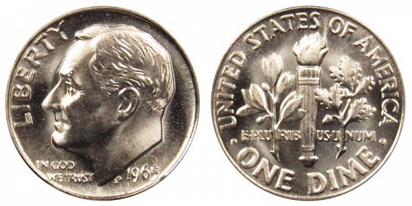 1965 Roosevelt Dime 