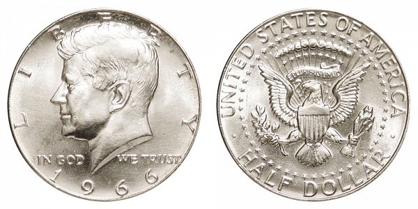 1966 Silver Kennedy Half Dollar