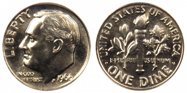 1966 Roosevelt Dime