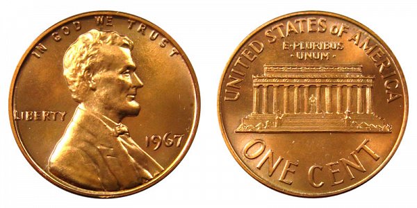 1967 Lincoln Memorial Cent Penny 