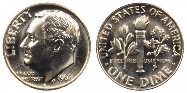 1967 Roosevelt Dime