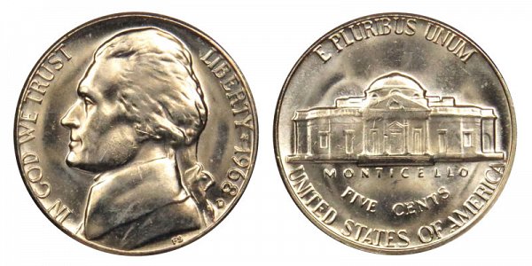 1968 D Jefferson Nickel 