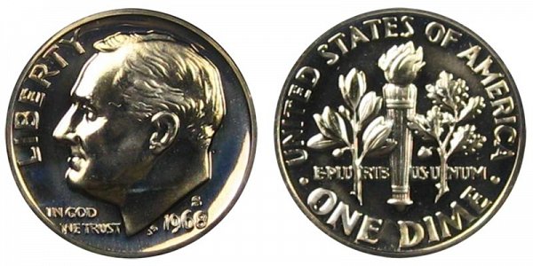 1968 S Roosevelt Dime Proof