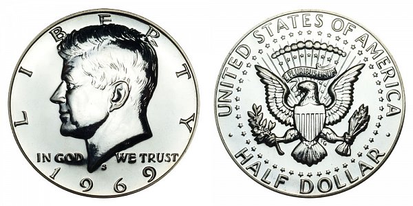 1969 S Silver Kennedy Half Dollar Proof 