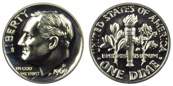 1969 S Roosevelt Dime Proof 