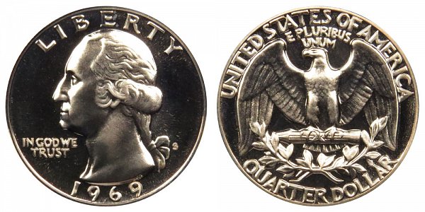 1969 S Washington Quarter Proof 