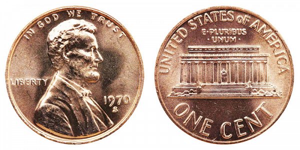 1970 S Large Date Lincoln Memorial Cent Penny 