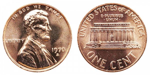 1970 S Large Date Lincoln Memorial Cent Penny