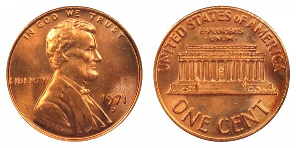 1971 D Lincoln Memorial Cent Penny 
