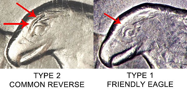 1971 D Common Eagle vs Friendly Eagle - Difference and Comparison