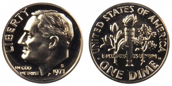 1971 S Roosevelt Dime Proof