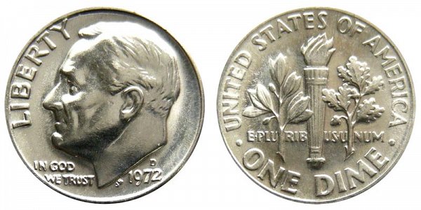 1972 D Roosevelt Dime 