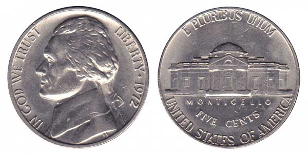 1972 Jefferson Nickel 