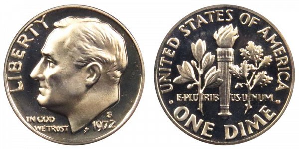 1972 S Roosevelt Dime Proof 