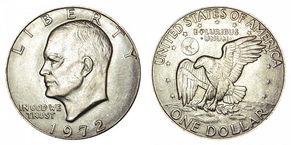 1972 Type 1 Eisenhower Ike Dollar 