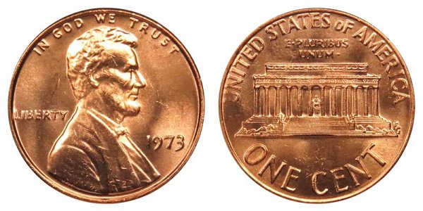 1973 Lincoln Memorial Cent Penny 