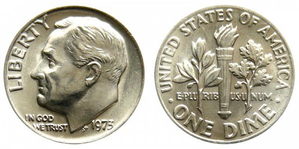 1973 Roosevelt Dime 