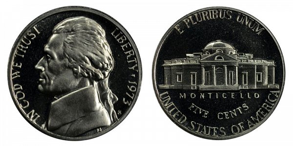 1973 S Jefferson Nickel Proof 