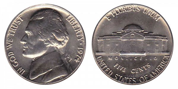 1974 Jefferson Nickel 