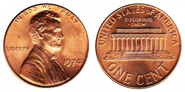 1974 Lincoln Memorial Cent Penny