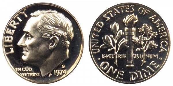 1974 S Roosevelt Dime Proof 