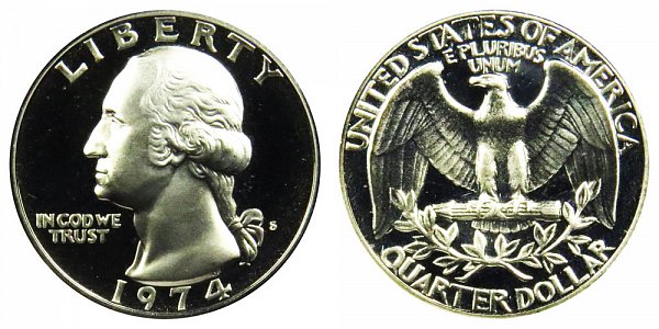 1974 S Washington Quarter Proof 