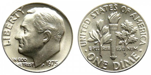 1975 Roosevelt Dime 