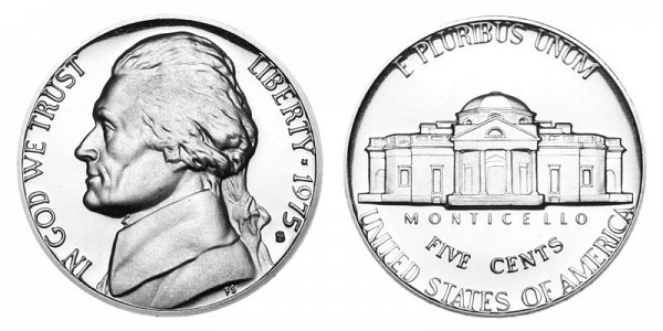 1975 S Jefferson Nickel Proof