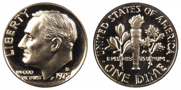 1975 S Roosevelt Dime Proof