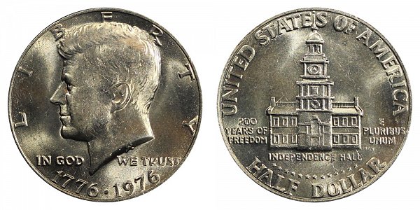 1776-1976 Bicentennial Kennedy Half Dollar 