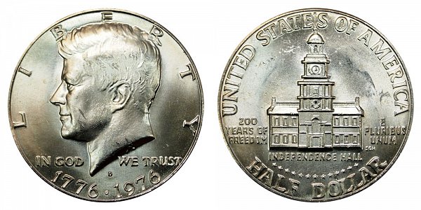 1776-1976 D Bicentennial Kennedy Half Dollar 