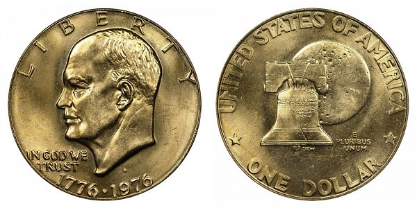 1976 D Type 1 Bicentennial Eisenhower Ike Dollar 